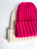 MARLA Turn-Up Beanie 100% Cashmere 564 Gerbera