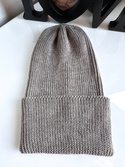 VARELLA – czapka z wełny merino 57 szaro-brązowa