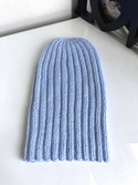 Czapka zimowa damska HELLI 100% Baby Merino 11 Błękitny Stalowy