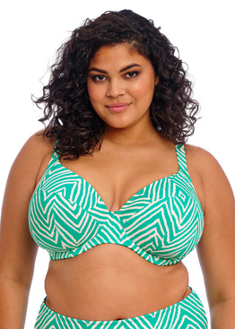 Biustonosz kąpielowy Elomi FIJI FALLS ES802602MAR Uw Plunge Bikini Top Marine