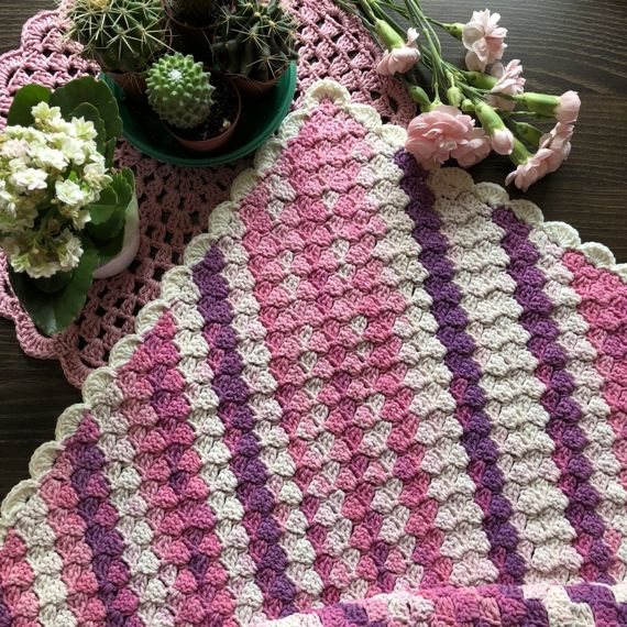 Wykonany ręcznie kocyk dziecięcy 80x80 cm