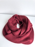 Wełniany komin zawijany 100% Baby Merino 51 Bordowy