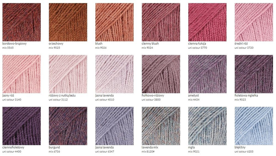 Chusta wykonana ręcznie 100% Alpaka Ametyst