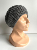 KIARA Beanie 100% Alpaca 517 Medium Grey