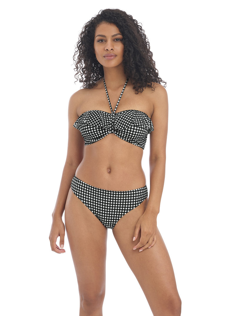 KOMPLET - Strój kąpielowy dwuczęściowy Freya Swim CHECK IN Monochrome - wybierz fason i rozmiar (28G, 28GG, 30D, 32F, 32H, 32J, 34F, 34J, 36G)