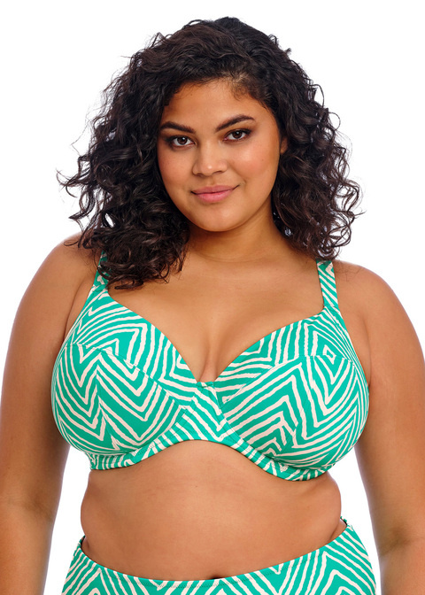 Biustonosz kąpielowy Elomi FIJI FALLS ES802602MAR Uw Plunge Bikini Top Marine