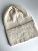 Czapka gładka podwójna SASHA 100% Alpaka 100 Ecru