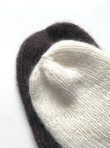 Handmade women’s hat AUREA 100% Baby Merino plus mohair and silk 02/01 Ecru