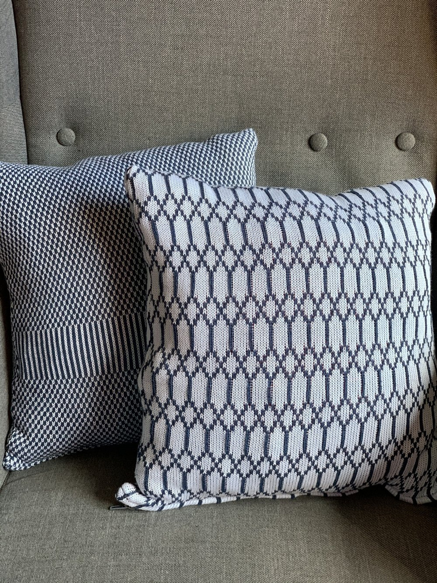 Poszewka na poduszkę 40x40 cm Bawełna Żakard Jasnoniebieska