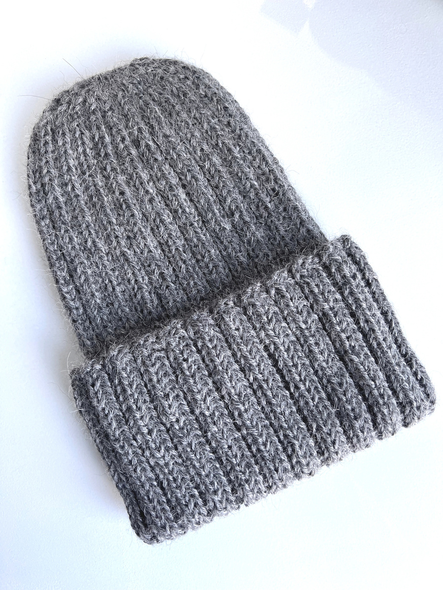 LAURIN Beanie 100% Alpaca 517 Medium Grey