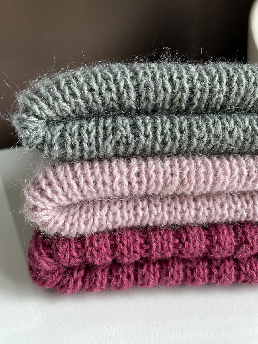 Handmade women's hat AUREA 100% Baby Merino plus mohair and silk 50/10 Green Sage