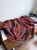 Wolldecke Granny Square 140x180 cm – Herbstmosaik 8108