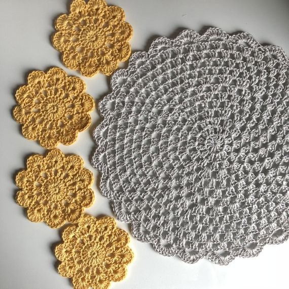 Podkładka z bawełny Szary