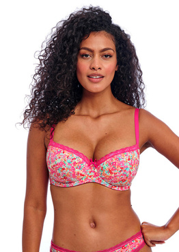 Biustonosz Freya FREYA FLIRT AA403315HOK Uw Padded Half Cup Bra Hot Pink