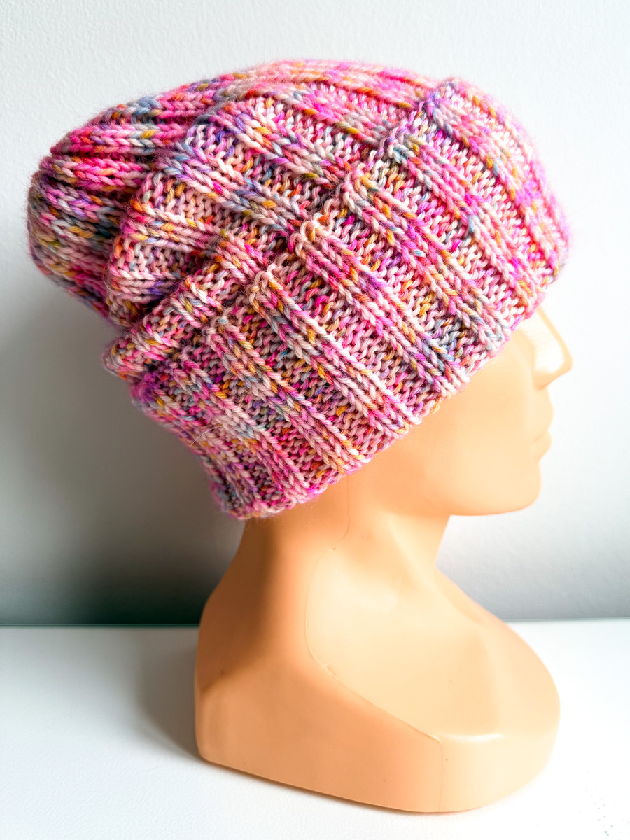 NELLI Handmade Merino Wool Beanie 14 Tęczowa Posypka