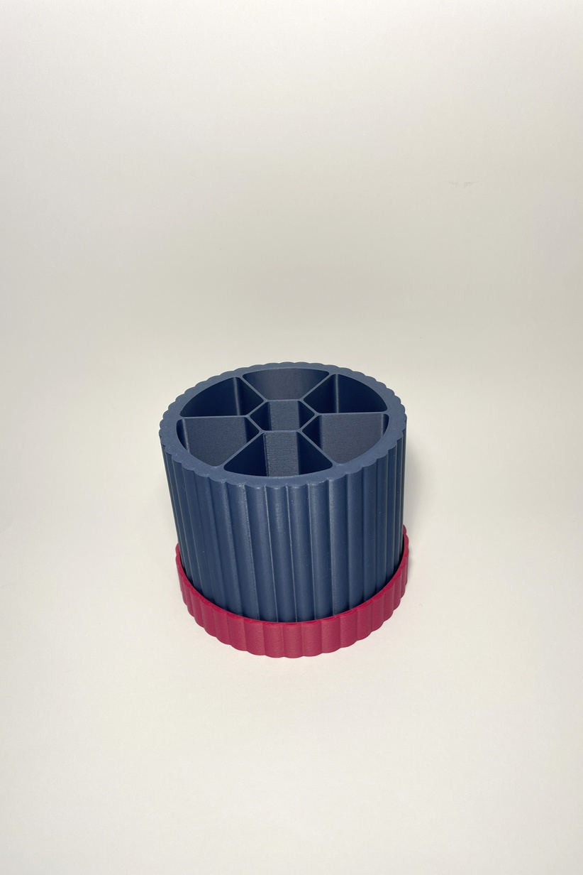 Spin & Sort Obrotowy organizer na szydełka, długopisy, pędzle Granatowy Dojrzała Malina Bez numerków