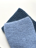 Handmade women's hat AUREA 100% baby merino plus mohair and silk 24/06 Light blue