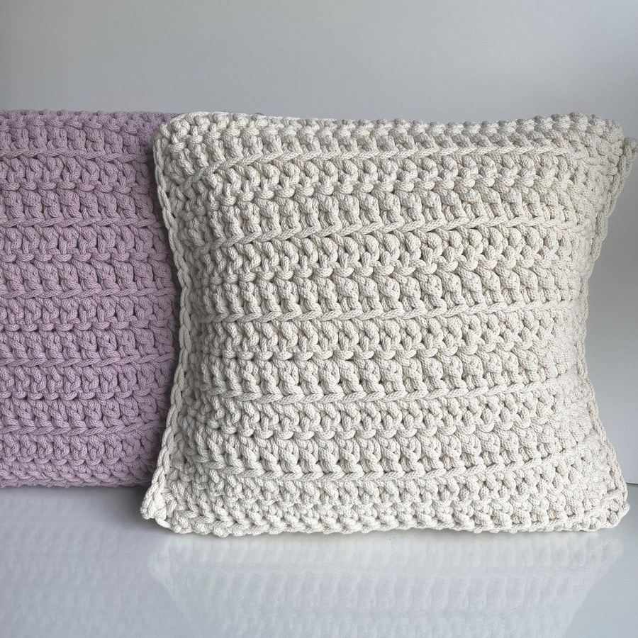 Poduszka ze sznurka bawełnianego JULIA 45x45