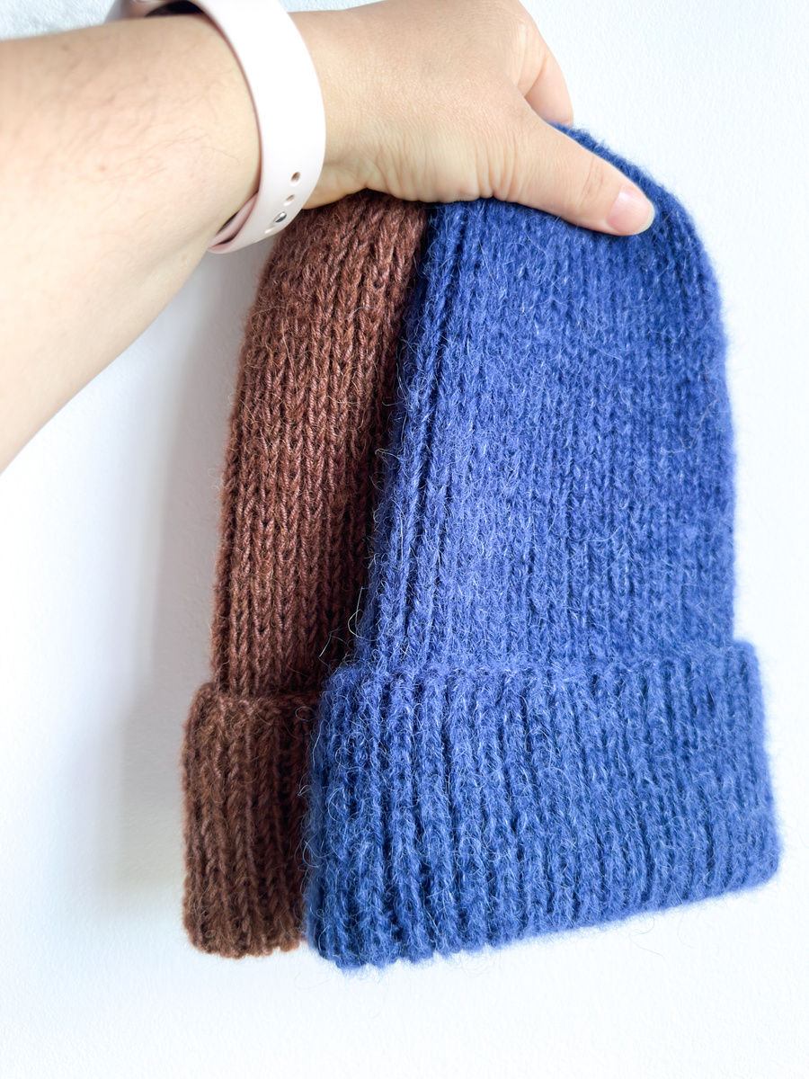 Ręcznie robiona czapka damska MORGANA Alpaka z Jedwabiem 3900/23 Bordowy