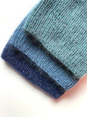 Handmade women's hat AUREA 100% Baby Merino plus mohair and silk 47/37 North Sea