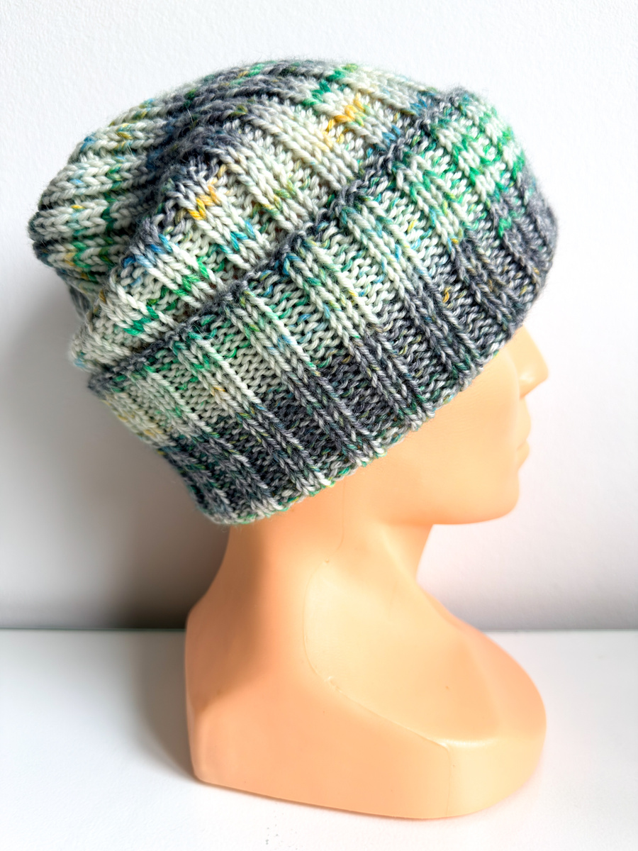 NELLI – ręcznie robiona czapka merino beanie 20 zorza polarna
