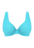Biustonosz kąpielowy Freya JEWEL COVE AS7230TUR Uw High Apex Bikini Top Stripe Turquoise