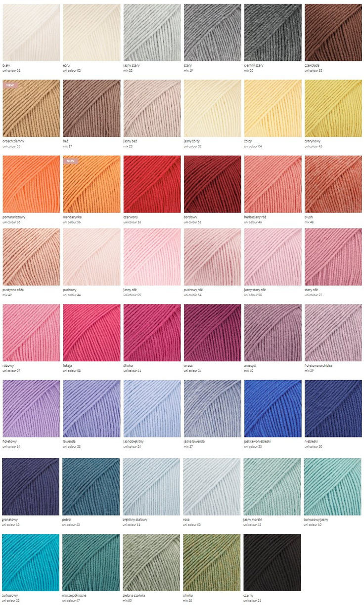 Czapka wełniana NANA 100% Baby Merino 39 Fioletowa Orchidea