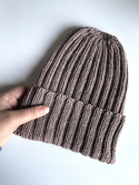 Wywijana czapka merino HELLI 100% Baby Merino 17 Beż