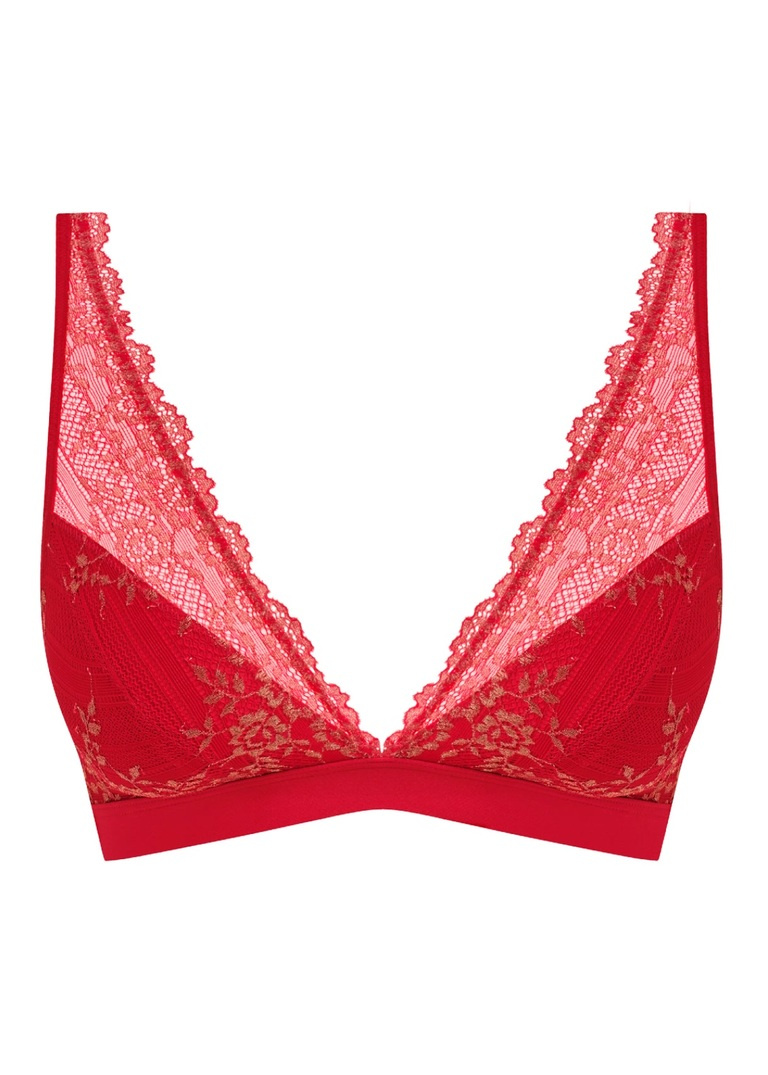 Stanik bezfiszbinowy Wacoal EMBRACE LACE WA852191947 Soft Cup Bra Grandalia Red/rose Gold