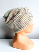 Beanie czapka z wełny merino VARELLA 100% Baby Merino Print 101 Jagody & Śmietanka