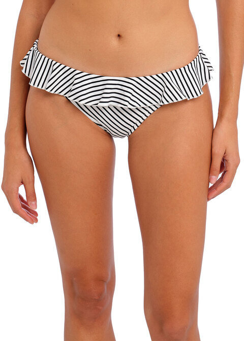 KOMPLET - Strój kąpielowy Freya JEWEL COVE Stripe Black AS7231SBL Uw Sweetheart Bikini Top Stripe Black (32H) + majtki