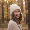 Nitkowe Love - Beanie kaszmirowa z jedwabiem ELARA 501/117 Neve (ecru)