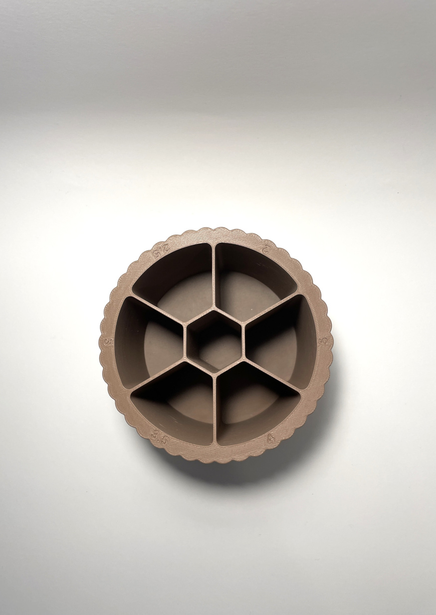 Spin & Sort Dreh-Organizer für Häkelnadeln, Stifte, Pinsel –Schokolade Milchkaffee