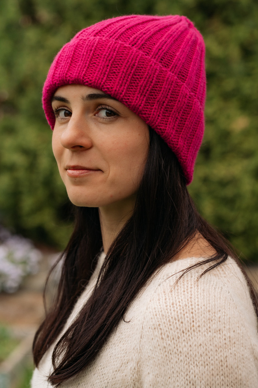 MARLA Turn-Up Beanie 100% Cashmere 711 Sakura