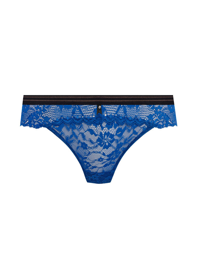 KOMPLET - Biustonosz Freya OFFBEAT AA5450DAZ Uw Moulded Demi T-shirt Bra Dazzling Blue + figi (32G + L)