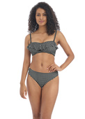 KOMPLET - Strój kąpielowy dwuczęściowy Freya Swim CHECK IN Monochrome - wybierz fason i rozmiar (28G, 28GG, 30D, 32F, 32FF, 32H, 32J, 34E, 34F, 34J, 36G)