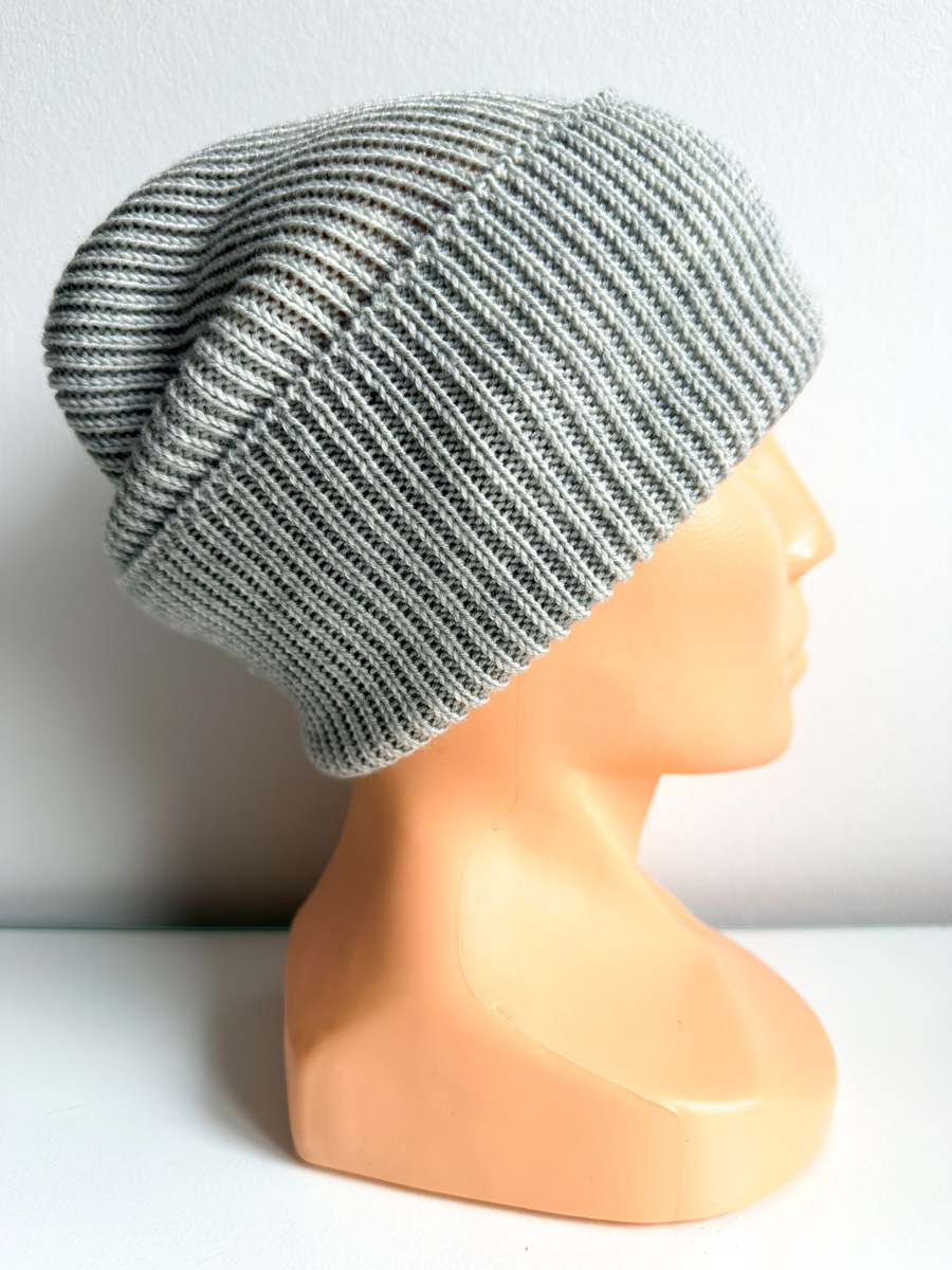 Beanie czapka z wełny merino VARELLA 100% Baby Merino 22 Jasny Szary