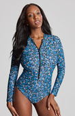 Strój kąpielowy z długim rękawem Panache Swim POSY SW1725A Grace Long Sleeve Swimsuit Posy Print