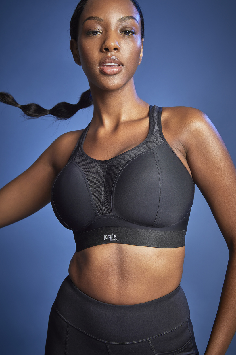 Biustonosz sportowy bezfiszbinowy Panache Sport BOUNDLESS 7341B Non Wired Sports Bra Black