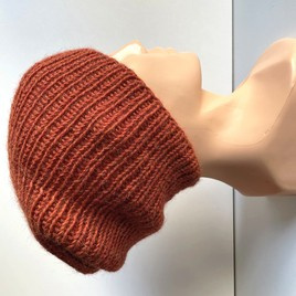 KIARA Handmade Beanie 100% Alpaca 2925 rdza