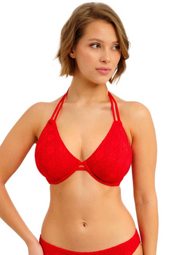 Biustonosz kąpielowy Freya Swim NOMAD NIGHTS AS205404LAA Uw Halter Bikini Top Lava