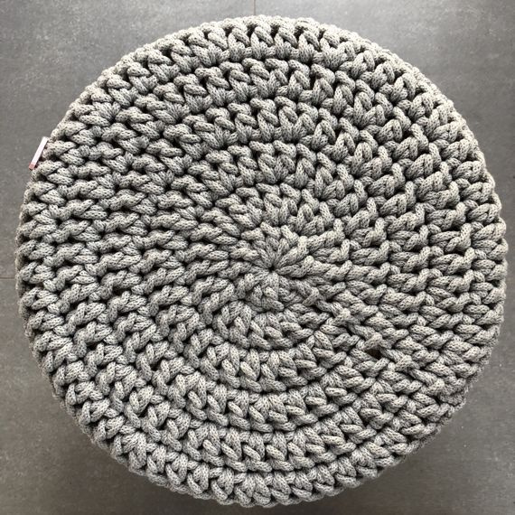 Pokrowiec na taboret okrągły 36 cm średni szary