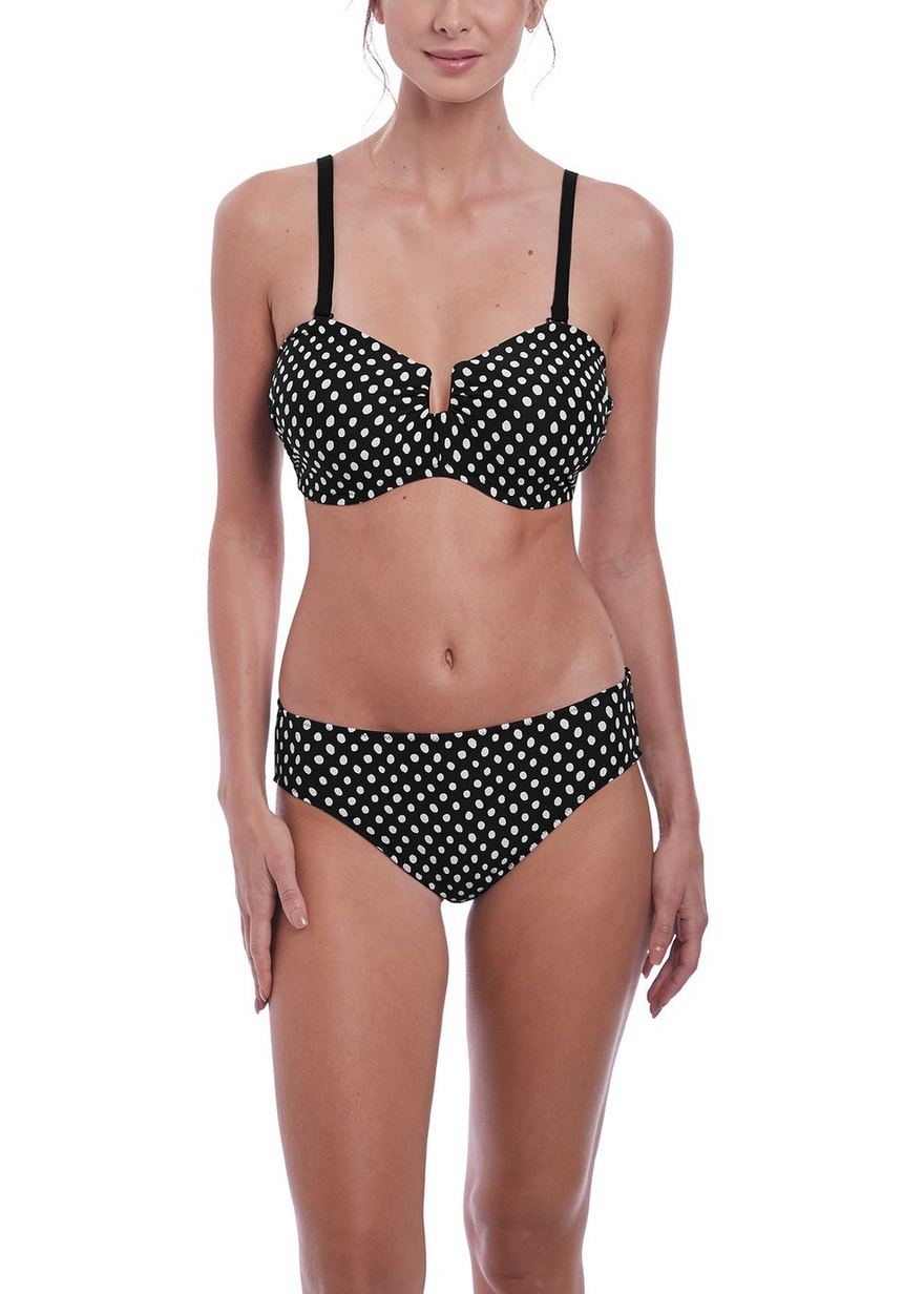 KOMPLET - Strój kąpielowy dwuczęściowy Fantasie Swim SANTA MONICA Black & White - wybierz fasony i rozmiary (30F, 36DD)