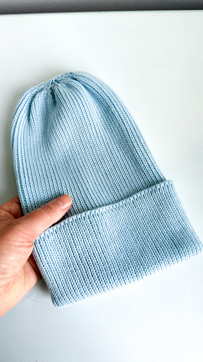 VARELLA Baby Merino Wool Beanie 11 Błękitny Stalowy