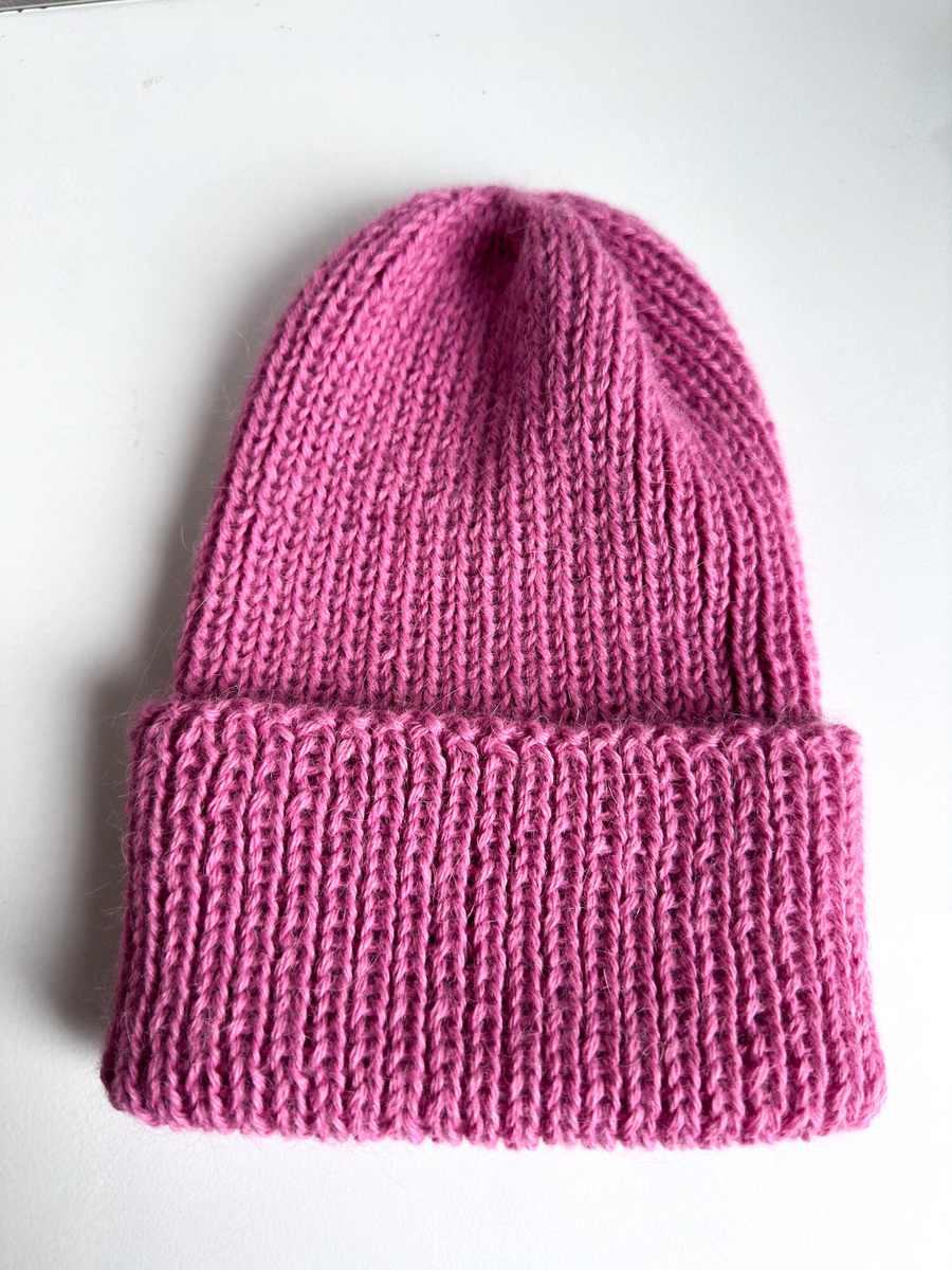 KIARA Beanie 100% Alpaca 9034 płatek róży