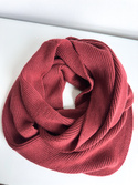 Wełniany komin zawijany 100% Baby Merino 51 Bordowy