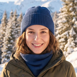 VARELLA Mütze aus Baby-Merinowolle 30 Blau