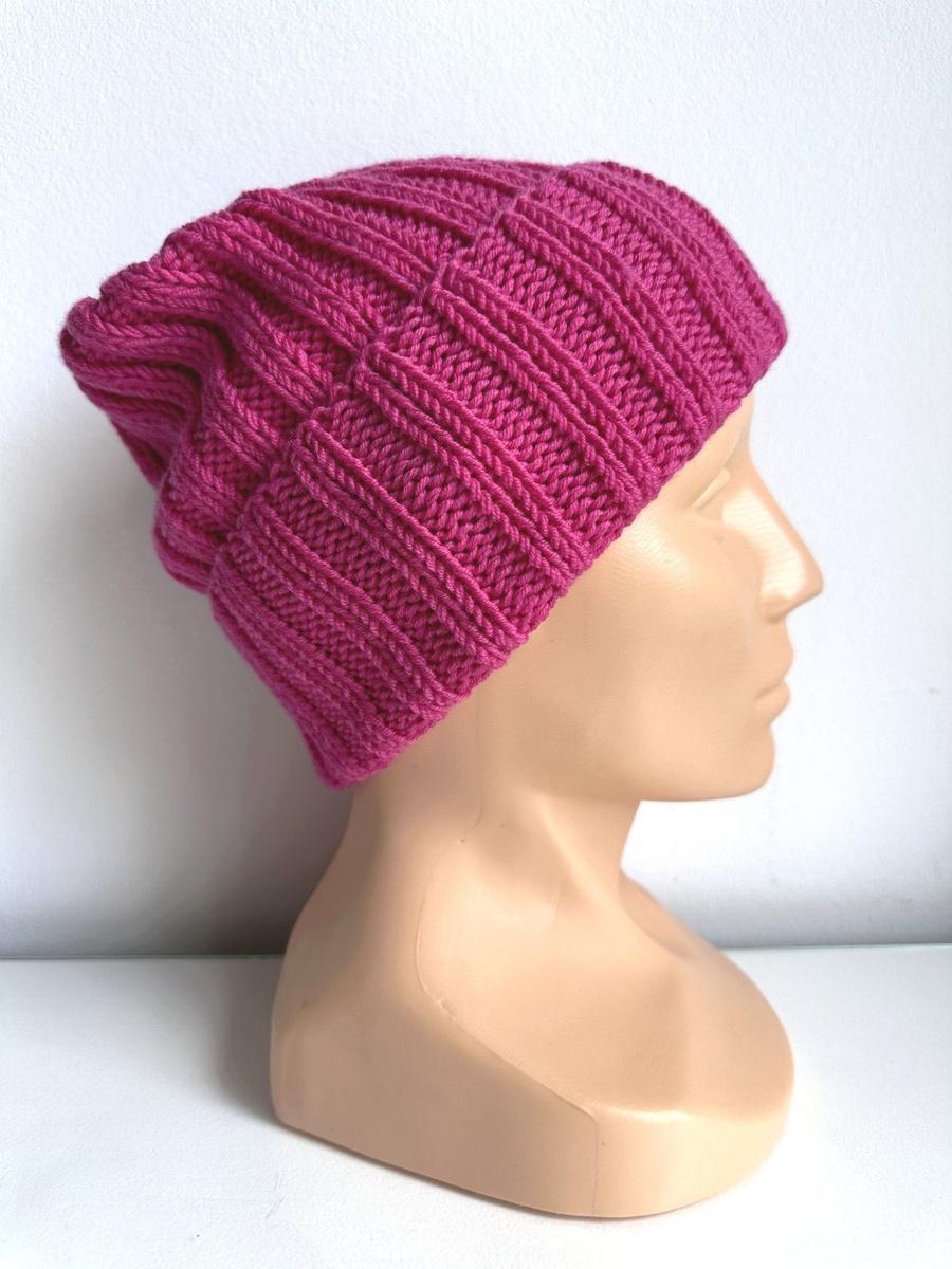 HELLI Handmade Baby Merino Wool Beanie 08 Fuchsia