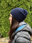 Czapka wełniana NANA 100% Baby Merino 13 Granatowy