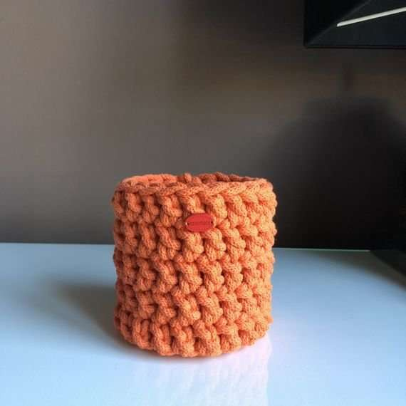 Koszyk ze sznurka bawełnianego 10x12 cm